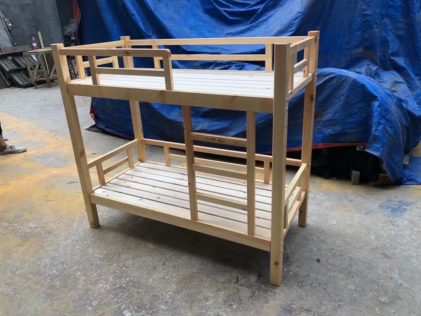 幼儿园多层樟子松实木推拉床儿童多层午睡抽屉床宝宝上下高低床