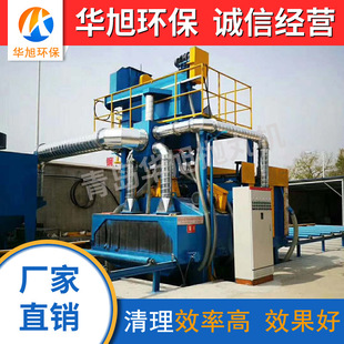 华旭厂家生产不锈钢板抛丸清理机 铁板喷砂除锈设备