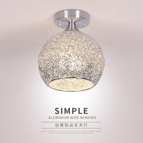 创意铝材吸顶灯入户玄关灯门厅走廊过道阳台现代装饰设计圆形灯具