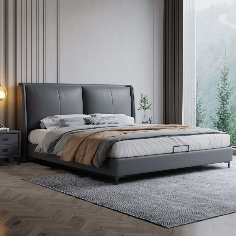 科技布床现代简约布艺床