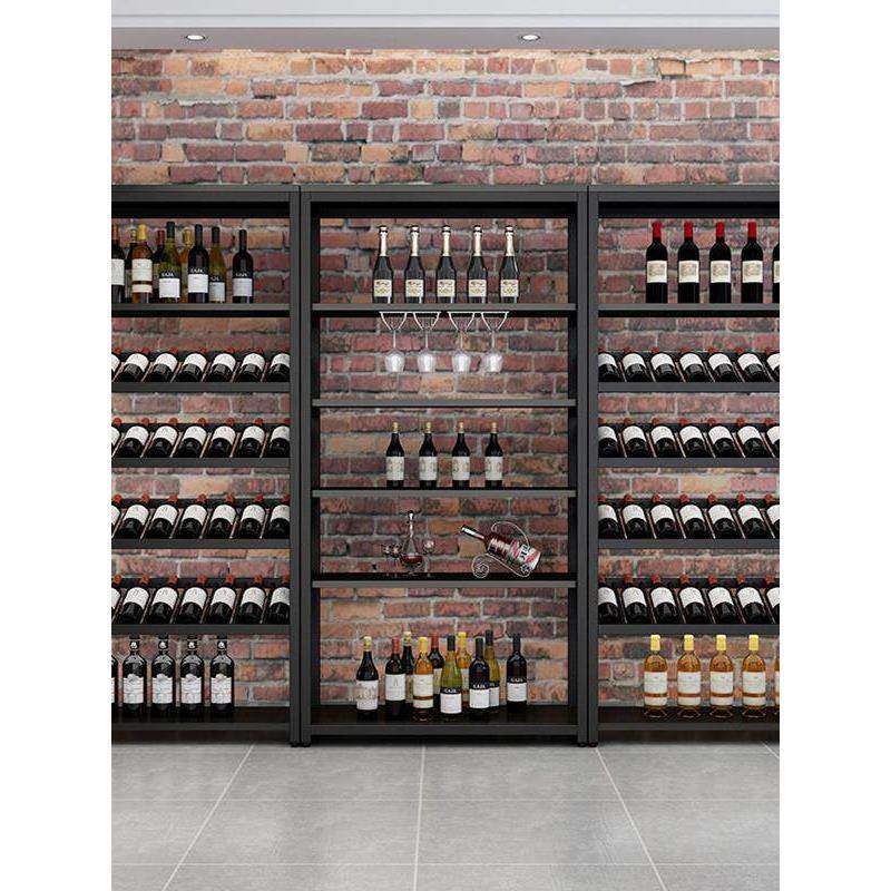 简易铁制酒架落地式红酒柜酒吧葡萄酒白葡萄酒储藏展示架国外葡萄