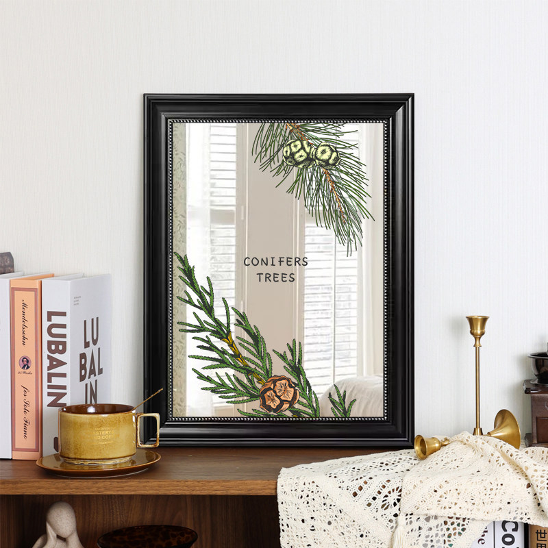 田园植物装饰画美式复古饭厅挂画简美风格绿植卧室床头餐厅壁画