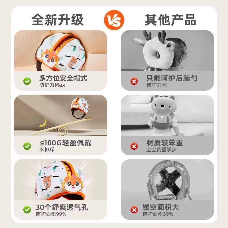 热销宝宝防摔帽头部保护垫婴儿童学走路学步护头帽防磕碰撞后摔枕