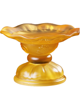 热销琉璃莲花酥油灯座家用供佛灯佛堂供奉莲花灯底座长明灯菩萨蜡