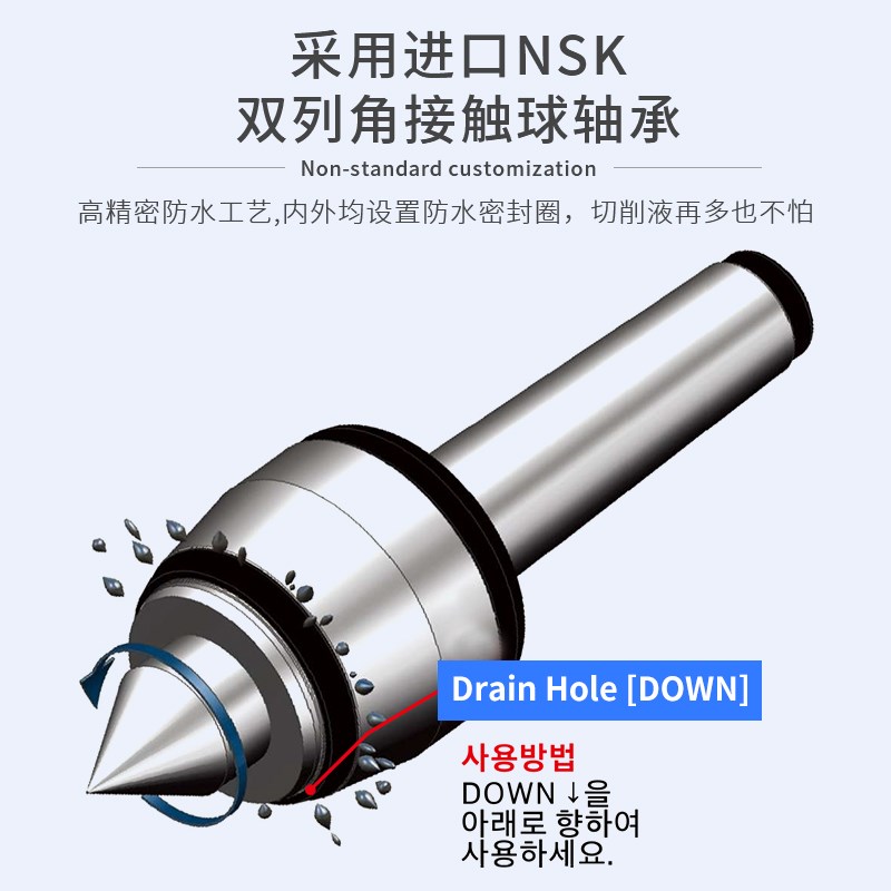 热销高速回转顶尖莫氏/4/5号车床回转顶尖活络顶针高速防震合金活
