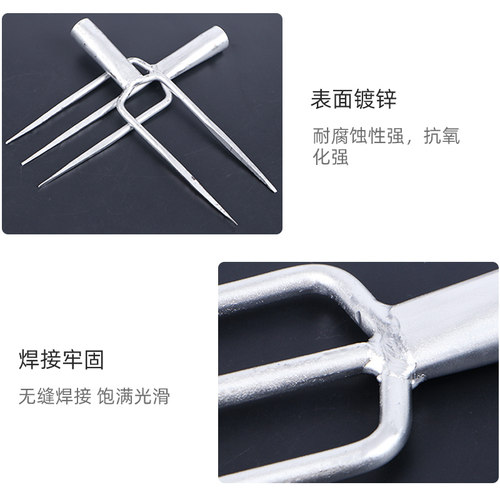 热销铁叉垛叉三齿叉二齿农用园林叉园艺工具叉子草坪叉大号铁叉