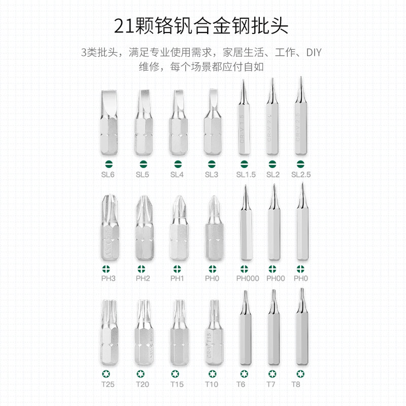 热销t型棘轮螺丝刀十字一字起子梅花t20改锥六角套筒家用工具套装