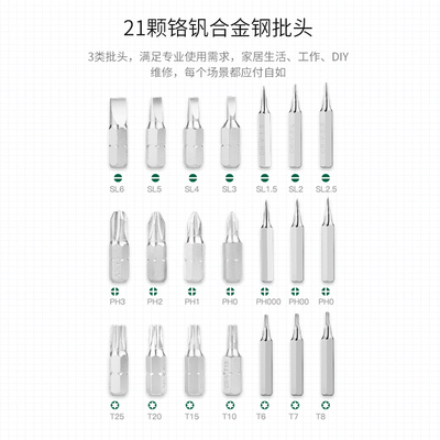热销t型棘轮螺丝刀十字一字起子梅花t20改锥六角套筒家用工具套装