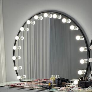 影楼专用化妆台带灯眉形设计美容院化妆镜化妆师工作室专业化妆桌