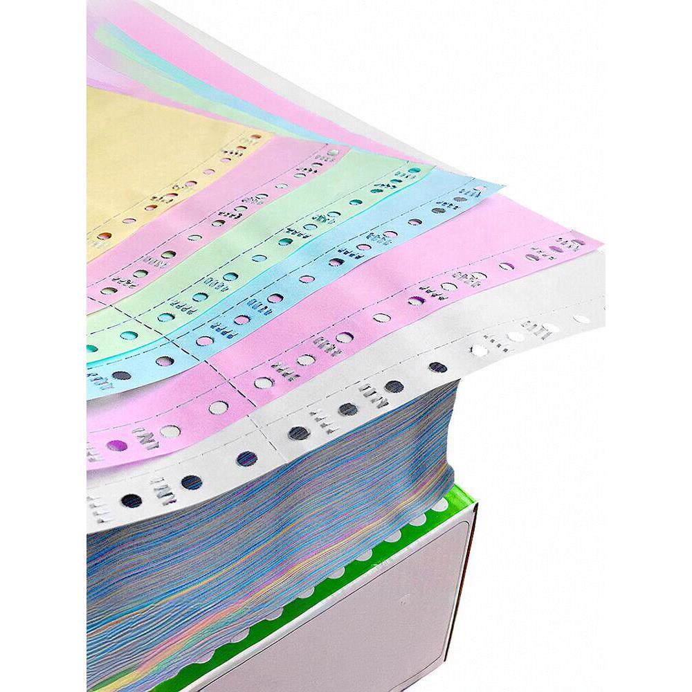 凌龙电脑连打纸彩色一联二联三联四联五联两联二三等份针式打印纸