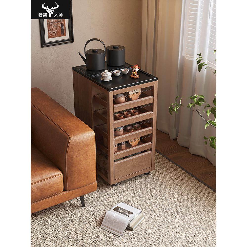 可移动茶台家用小茶车实木煮茶茶水柜沙发边柜客厅展示柜阳台茶桌,住宅家具,家用茶台/茶桌,淘宝优惠券,粉丝福利购,淘宝优惠卷
