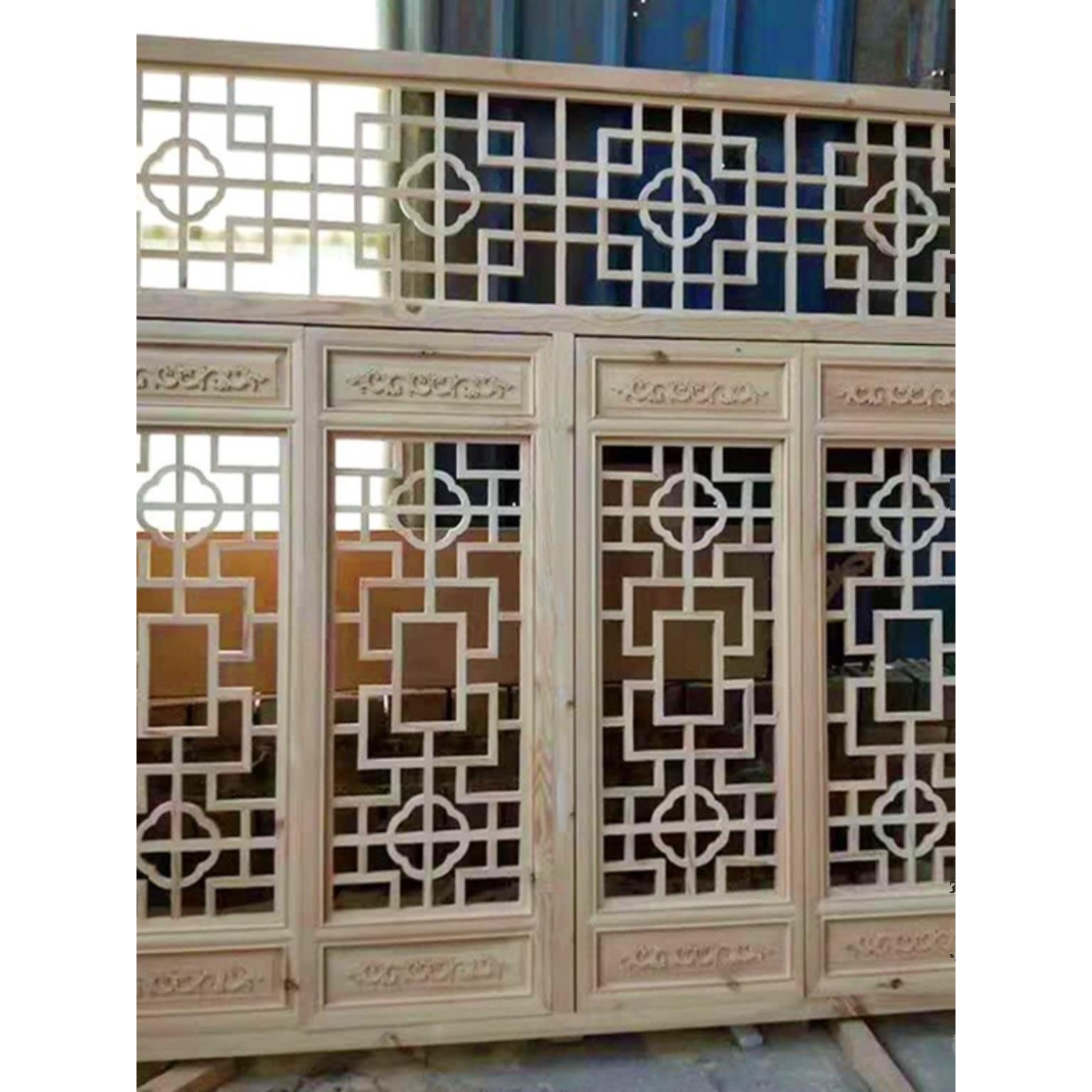 东阳木雕 中式实木仿古门窗花格定做定制松木榆木窗户厂家直销