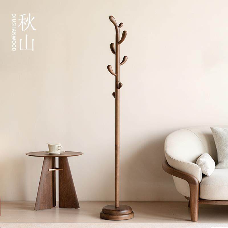 QIUSHAN秋山木作/树芽实木衣帽架原木简约立式衣架卧室落地挂衣架