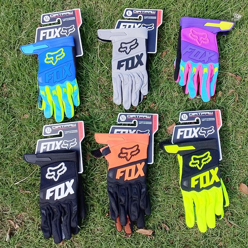 儿童FOX手套长指3-11岁自行车摩托车骑行手套速降防摔耐磨手套