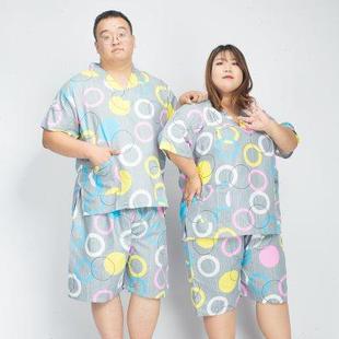 300斤胖款 按摩桑拿服 加肥特大码 高档涤棉家居睡衣汗蒸服男女套装