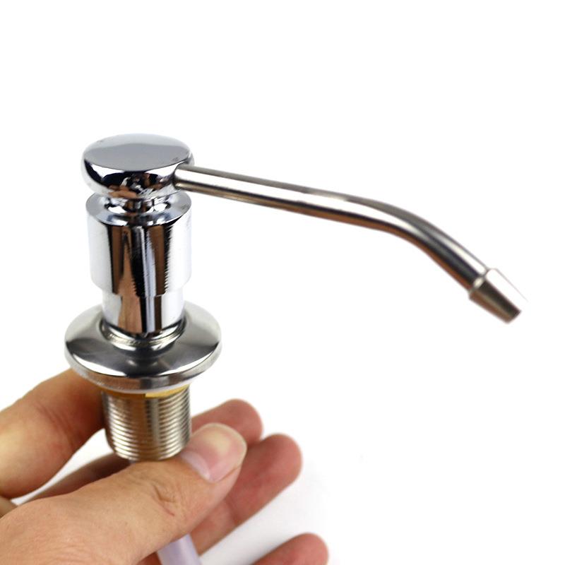 直销新款厨房洗手液按压器不锈钢水槽洗涤剂洗菜盆全铜洗洁精皂液