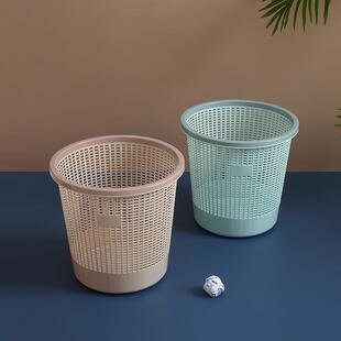 直销新款大号镂空网眼纸篓家用厨房卫生间杂物垃圾桶办公室无盖塑