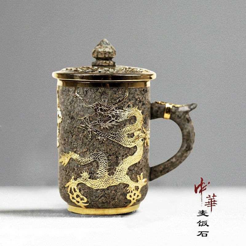 直销新款5ZW麦饭石杯子礼物茶杯水杯养生茶具马克杯家用保健杯礼