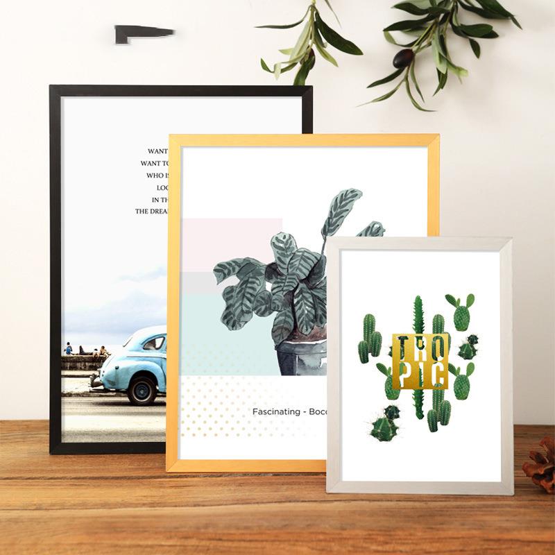 直销新款铝合金相框a简约画框摆台A4装裱挂墙8K开4k拼图海报金属