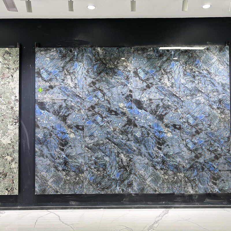 热销800x2600岩板电视背景墙客厅瓷砖大板鱼肚白金仿大理石轻奢潘