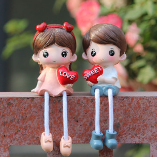 热销卧室客厅房间酒柜儿童房家装饰品摆设创意吊脚娃娃家居小摆件