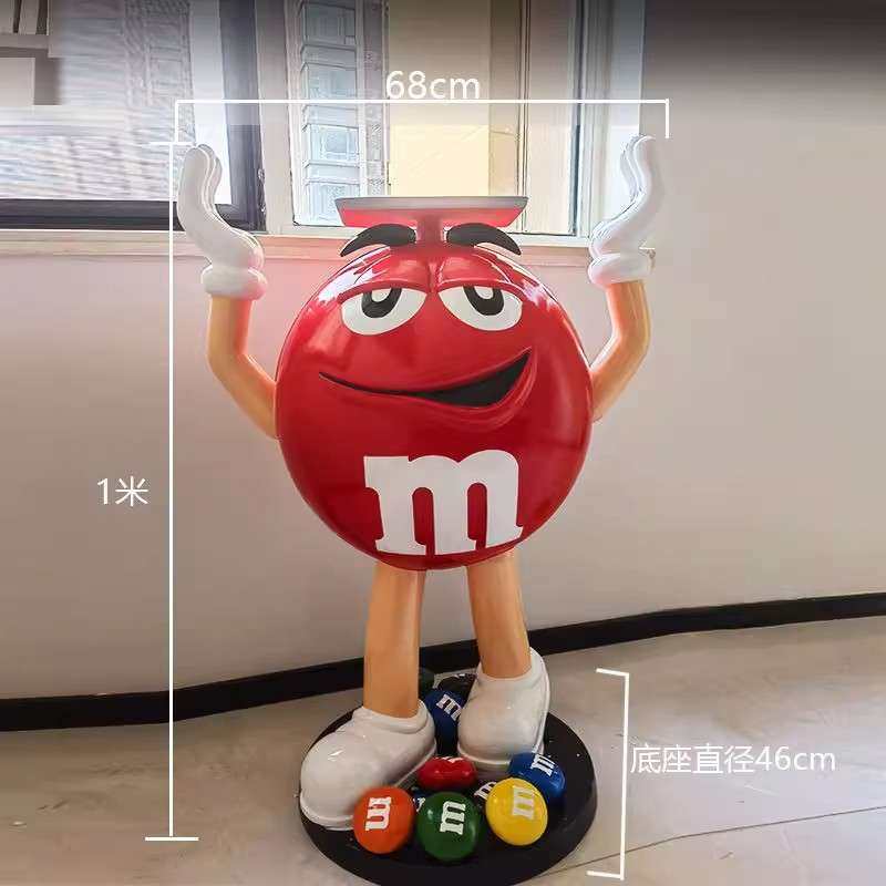 网红落地大摆件mm豆人公仔装饰客厅电视柜旁边大型托盘置物雕塑,家居饰品,落地摆件,淘宝优惠券,粉丝福利购,淘宝优惠卷