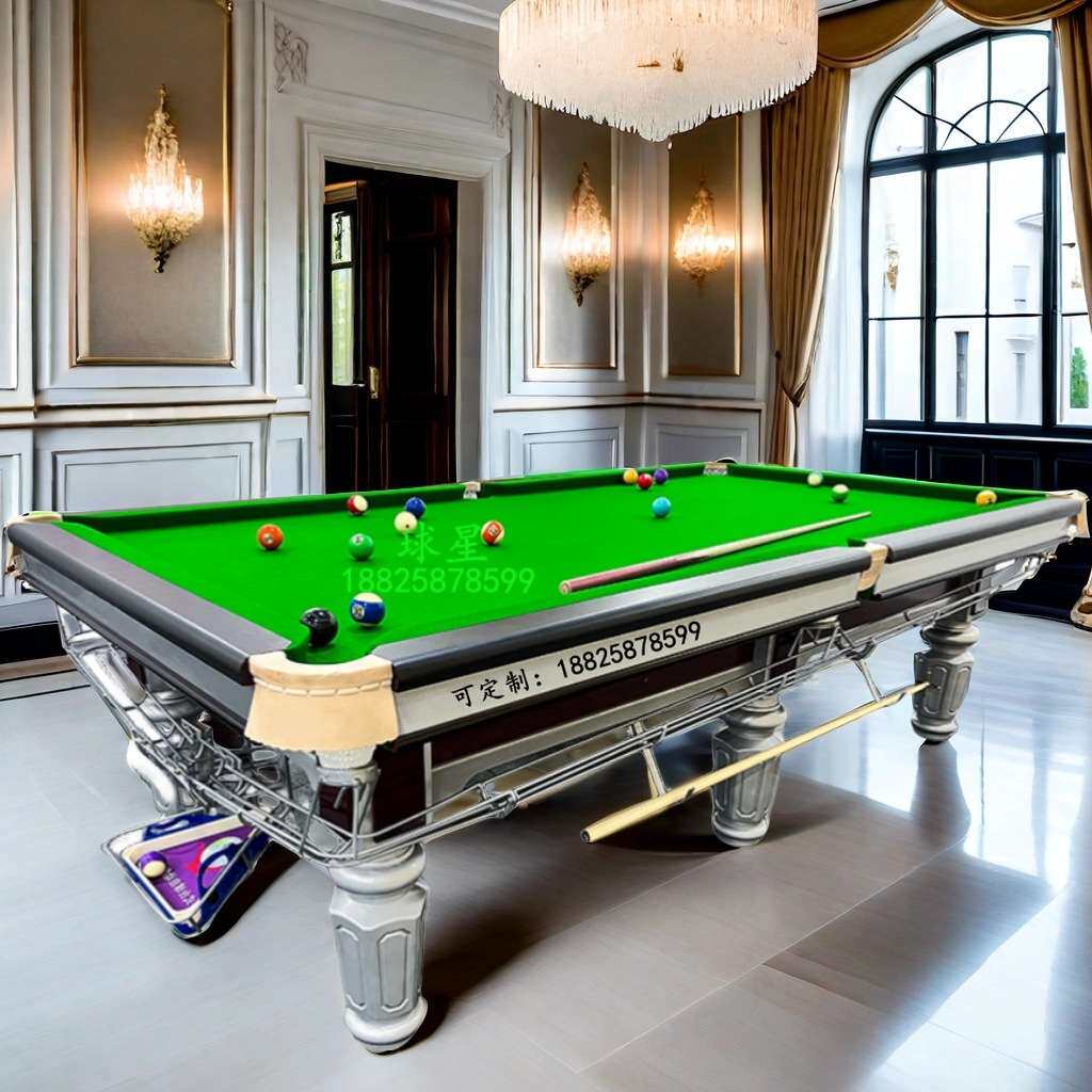 中八台球尺寸大小中八台球桌摆放空间尺寸球星桌球台美式台球桌