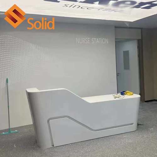 思丽德加工人造石服务台 亚克力人造石台面 无缝拼接人造石咨询台