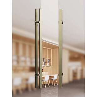 实用极简大门拉手工厂 轻奢工业风实木门把手古铜色玻璃门拉手