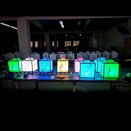 景观方形河灯公园水池景区亮化水灯庭院亮化小品灯RGB变色灯光