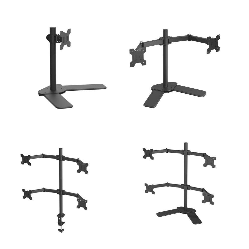 双屏多屏显示器支架伸缩挂架移动电视支架跨境厂家直销