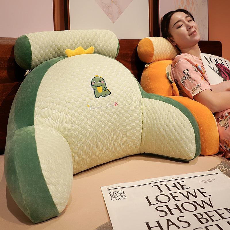 夏季冰豆豆床头靠背沙发靠垫宿舍床上腰靠办公透气护腰靠枕