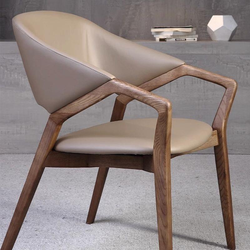 北欧实木餐椅家用轻奢意式酒店餐厅椅子简约休闲书桌椅办公会议椅