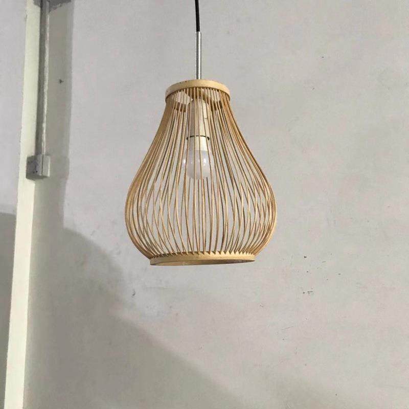 中式竹编竹艺吊灯禅意茶室餐厅灯笼田园简约手工制作竹签花瓶吊灯,家装灯饰光源,智能吊灯,淘宝优惠券,粉丝福利购,淘宝优惠卷