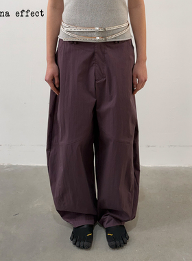 antenna effect 复古水洗做旧弯刀香蕉裤阔腿宽松休闲长裤