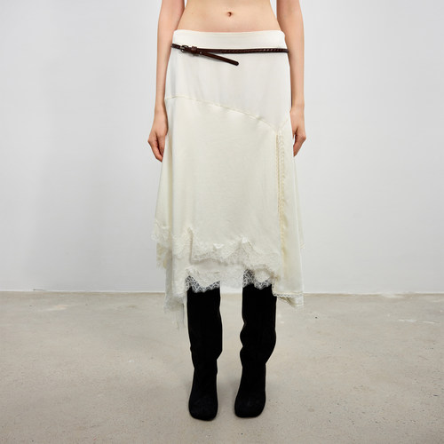 antennaeffect白色垂坠感半身裙