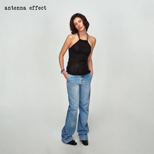 antennaeffect豹纹丝带挂脖背心