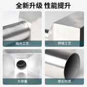 热销304不锈钢落水槽侧排方形漏水槽pvc排水管斗接水漏斗下水口雨