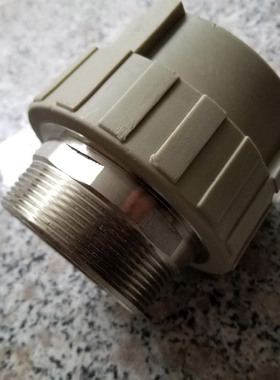 热销灰色PPR外丝直接20 25 32 40 50 63 75 90110外牙热熔PPR水管