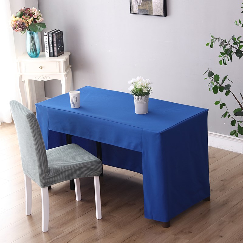 热销定制会议桌布纯色广告展会桌套办公室桌罩加厚长方形台布LOGO