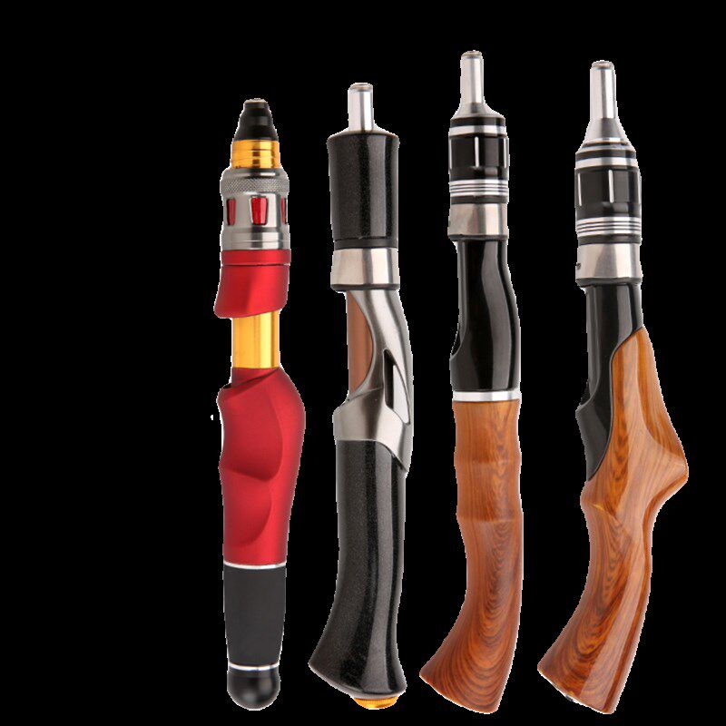 热销DIY筏竿手把冰钓竿路亚竿 金属轮座直柄手柄把手鱼竿手把节