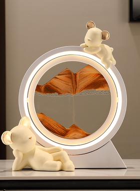 热销创意夜灯流沙画入户酒柜展示柜摆件现代客厅卧室玄关电视柜装