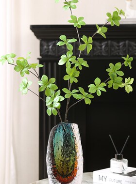 热销现代轻奢琉璃光影花瓶艺术摆件创意客厅茶几玄关桌面花器装饰