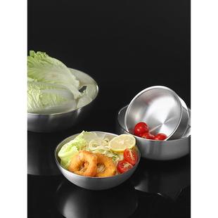 直销新款 家用餐 BC10304不锈钢双层碗加厚隔热防烫韩式 面汤碗防摔
