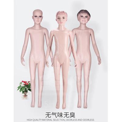 直销新款服装儿童模特道具小孩肤色站立塑料模特童装硬发橱窗服装