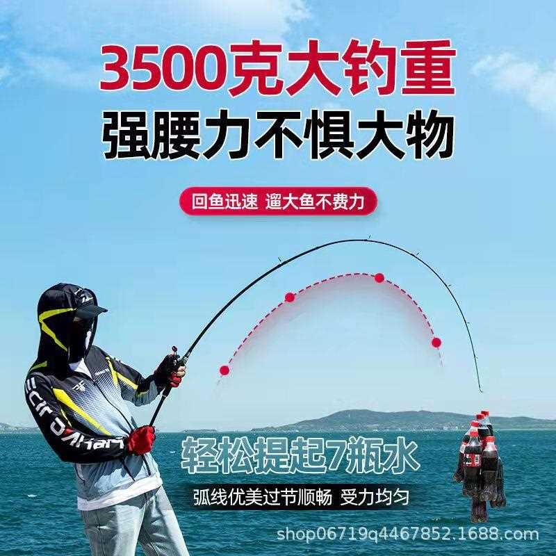 直销新款 路亚竿竿枪柄直柄插接竿远投竿海竿抛竿翘嘴马口竿m调竿