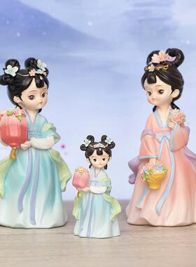 新款直销少女心格格摆件倾城佳人古风美女桌面装饰女生节日礼物树