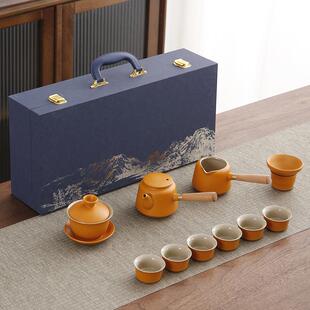 新款直销黑陶茶具套装功夫茶杯茶壶轻奢远山陶瓷家用商务免费定制