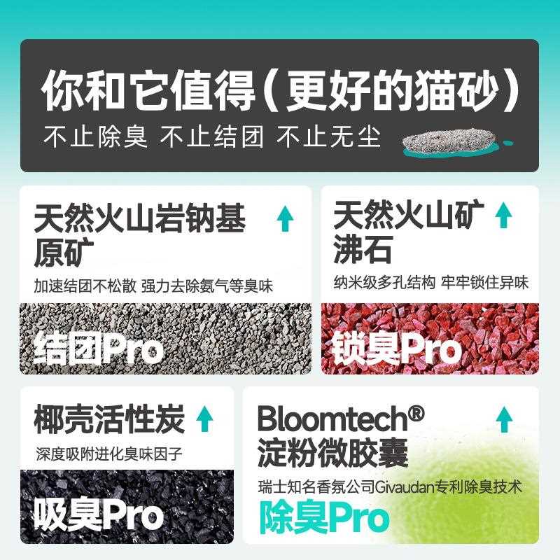 直销新款小蓝袋矿石猫砂除臭无尘膨润土混合猫砂不沾钠基矿砂猫砂