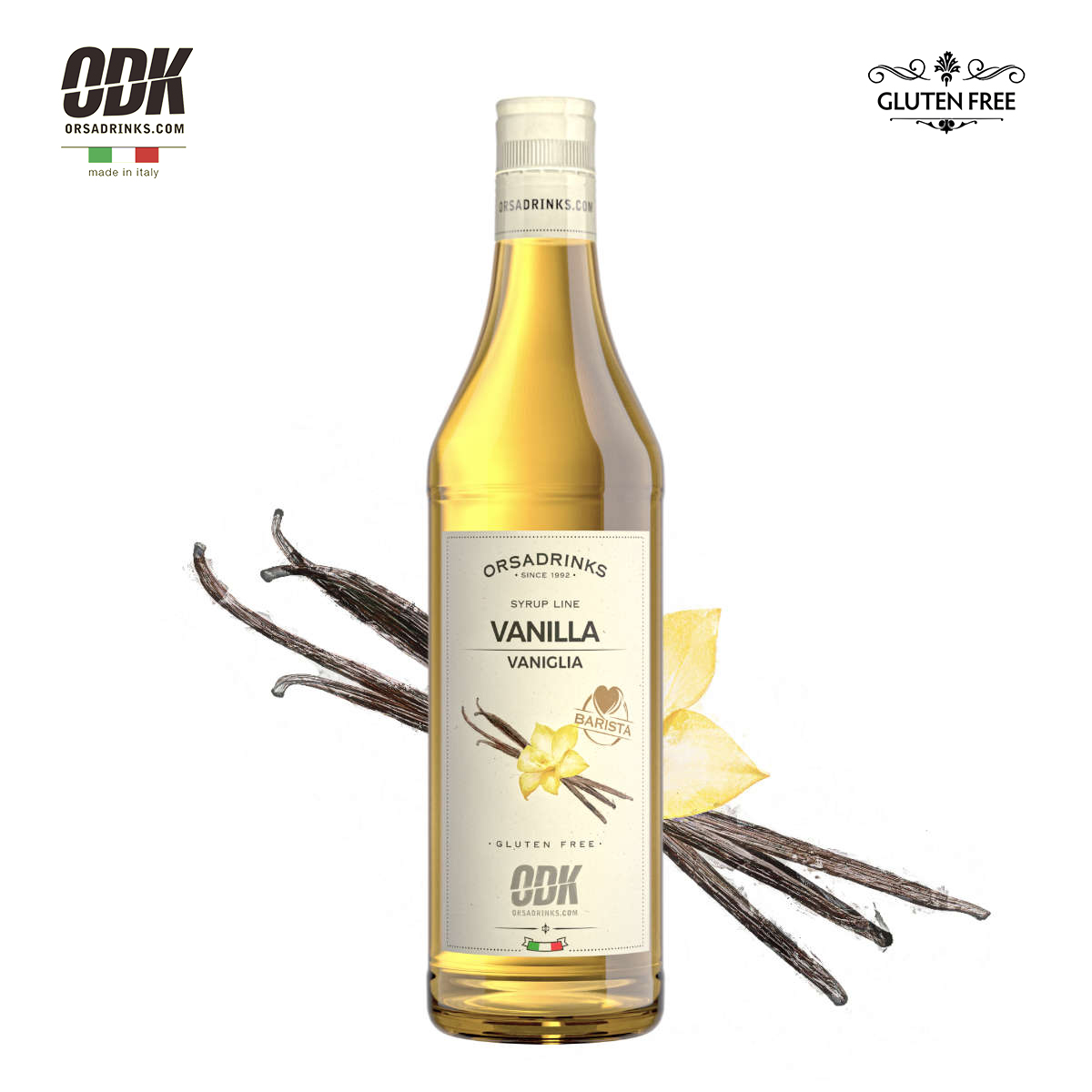 ODK香草风味糖浆750ml/1kg 意大利进口纯正香草奶咖调酒茶饮